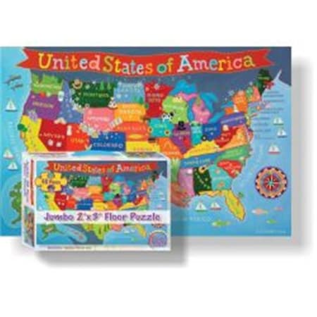 Round World Products Round World Products RWPKP04 24 x 36 in. United States Floor Puzzle for Kids RWPKP04